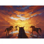 Deimantų siuvinėjimo i&scaron;pardavimas Arklio apvalus deimantinis paveikslas Gyvūnų Kalnų kri&scaron;tolinis Siuvinėjimas kryžiumi 20X30CM