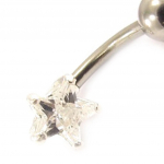 Les Tr&eacute;sors De Lily [C3693] - Body Piercing 'Etoile' Blanc balta