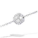 Les Tr&eacute;sors De Lily [H0516] - Bracelet Argent 'Sissi' blanc argent&eacute; (rhodi&eacute;) - 6 mm (joyaux)