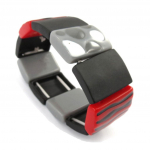 NOA [K0207] - Bracelet Cr&eacute;ateur 'Coloriage' rouge gris noir raudona