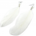 Les Tr&eacute;sors De Lily [N1583] - Boucles Cr&eacute;ateur 'Cheyennes' blanc