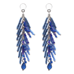 Les Tr&eacute;sors De Lily [Q2600] - Boucles Cr&eacute;ateur 'Acapulco' bleu argent&eacute; - 75x20 mm mėlyna