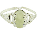 Les Tr&eacute;sors De Lily [Q5693] - Bracelet Argent artisanal 'Heaven' pierre de lune - 22x17 mm