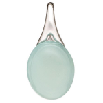 Les Tr&eacute;sors De Lily [Q9283] - Pendentif Argent 'Meghan' agate aqua argent&eacute; (rhodi&eacute;) - 16x12 mm