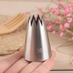 Patarimai, kaip kepti pyragus Prakti&scaron;kas #366 Didelio atidarymo žvaigždės vamzdžio antgalis cukrumi dengtas kreminis antgalis