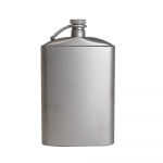 Sidabrinės titano kolbos vyno klubo vėliavėlė su užsukamu dangtelio spaustuku Ultralight Hydration plok&scaron;čias butelis su 260ML sidabras