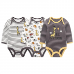 Drabužiai kūdikiams Unisex medvilniniai naujagimių animaciniai filmukai kūdikiams kūdikių drabužiai mažyliams kombinezonai pižamos drabužiai QL3024 12M balta