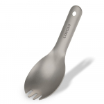 Lixada trumpa rankena Titanium Spork Ultralight Children Baby Spork Lauko Stovyklavietės Piknikui stalo reikmenys Spork