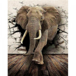 5D &bdquo;pasidaryk pats&ldquo; deimantinis pie&scaron;imas gyvūnams, viso gręžimo siuvinėjimas, dramblys, namų dekoravimas, mozaikos deimantas 20X30CM