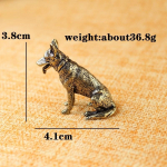 Lucky Brass Fortune Dog Namų puo&scaron;mena Maži papuo&scaron;alai Mažas &scaron;uniukas Bronzinis Kinijos darbastalio mini figūrėlės Vario vilko arbatos augintiniai