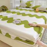 Medvilninis mink&scaron;tas patalynės užvalkalas, čiužinio užvalkalas, storas dygsniuotas lovatiesis, elastingas paklodės. 200*220cm