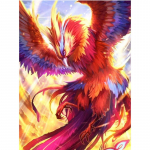 5D &bdquo;pasidaryk pats&ldquo; deimantinis dažymas &bdquo;Fleme Phoenix&ldquo; deimantinis siuvinėjimas kryželiu, pilnas kalnų kri&scaron;tolinio akmens mozaikos namų dekoras Round 20x30cm
