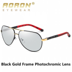 AORON metalinis rėmelis dieniniam naktiniam matymui fotochrominiai poliarizuoti akiniai nuo saulės lauko madingo dizaino anti-glare UV400 vairavimo ir dviračių sportiniai akiniai Without Case auksas/gryna