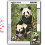 5D &bdquo;pasidaryk pats&ldquo; deimantinis siuvinėjimas &bdquo;Animal Panda&ldquo; deimantinis paveikslas, mozaikos namų dekoravimas Full Round 20X30CM