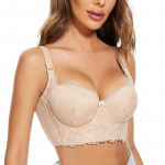 Push Up liemenėlė Seksualios nėriniuotos liemenėlės, moteri&scaron;kos tvirtos korseto vir&scaron;utinės dalies pamink&scaron;tintos apatinės vielos liemenėlės Didelio dydžio moteri&scaron;kas apatinis trikotažas 38D