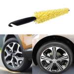 Naujas parduodamas automobilio ratų &scaron;epetys, prakti&scaron;kas juodas plastikinis rankenos geltonas kempinės ratų padangos ratlankio &scaron;epetys 1 vnt 1 pc