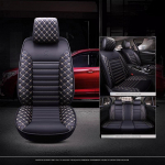 PU Automobilio Sėdynių Užvalkalų Komplektas Priekinis ir Galinis Kvėpuojantis Lino Sėdynės Pagalvėlė Automobilio Apsauginis Užvalkalas Universalus 5 Keleivių Automobiliui