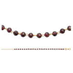 Les Tr&eacute;sors De Lily [R4108] - Bracelet Plaqu&eacute; Or 'Mineralia' grenat dor&eacute; - 3 mm