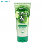 Watsons Love My Skin Cucumber Aloe Vera Cream Body Scrub, Soothing, Vitamin B3 & E, Walnut Shell Powder, Dermatologically Tested, 200 g.
