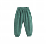 Vasaros mergaičių kelnės berniukams Korėja Vaikams vienspalvės medvilninės lininės laisvos haremo kelnės Laisvalaikio vaikų mergaičių kelnės auk&scaron;tu juosmeniu klostuotos kelnės 140