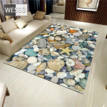 3D akmeninis didelis kilimas svetainei Spalvingas akmenimis margintas flanelinis kilimėlis miegamajam virtuvės kilimėlis Neslystantis vonios kambarys 80x120cm 1pcs