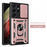 &bdquo;Samsung Galaxy S23 Ultra Case&ldquo; automobilio magnetinio laikiklio žiedinio &scaron;arvinio telefono dėklas, skirtas &bdquo;Samsung S 23 S23 Plus&ldquo; slankiojančiam fotoaparato apsauginiam dėklui
