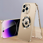 Prabangus aliuminio Aolly Magnetic telefono dėklas, skirtas iPhone 16 15 14 Plus 13 12 Pro Max Full Lens Protection Logo Sky Metalinis dangtelis, skirtas iPhone 15 14 Pro Max For iPhone 13 Pro Max