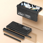 Atsparus smūgiams neslystantis stiklo plėvelės dėklas, su stoveliu, patogus dėklas, skirtas Samsung Z Fold 4 Galaxy Z Fold4 Fold 4 for Samsung Z Fold 4 juoda