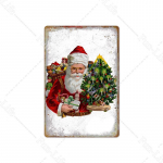 Kalėdiniai metaliniai ženklai Vintažinis plakatas Skardinė lėk&scaron;tė Kalėdų Senelis Retro plaketė Kavinė Baras Pub Pagrindinis Kalėdų eglutės dekoro dovana 20x30cm(7.8x11.8in)