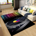 3D kūrybinės muzikos vinilo įra&scaron;ų srities kilimėlis, kilimas svetainės miegamojo sofai, virtuvės vonios kambario durų kilimėlis, neslystantis grindų kilimėlis 100x150cm