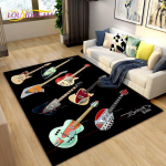 Klasikinė gitara Elektrinės gitaros boso kilimėlis, kiliminis kilimėlis svetainės miegamojo dekoravimui, mink&scaron;ti neslidūs kilimėliai vaikams žaisti 40x60cm