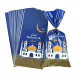 100 vnt. Eid Mubarako dovanų mai&scaron;eliai Plastikiniai saldainių sausainių mai&scaron;eliai Ramadan Kareem apdaila Islamo musulmonų vakarėlių reikmenys YSL 100pcs