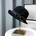 Moteri&scaron;ka cilindrinė skrybėlė su lanku riesta briauna žvejo kepurė japoni&scaron;ka kelioninė kepurė nuo saulės plona kvėpuojanti kepurė nuo saulės