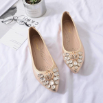 Madingi laisvalaikio plok&scaron;čiapadžiai moteri&scaron;ki batai vasarai, patogūs moteri&scaron;ki batai mink&scaron;tu kri&scaron;tolo padu smailia nosimi 44