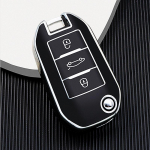 Viskas įskaičiuota TPU automobilio atverčiamo rakto dėklo dangtelis, skirtas Peugeot 208 308 408 508 2008 3008 4008 5008, skirtas Citroen C3 C4 CACTUS C6 C8 priedams balta