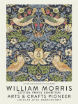 &Scaron;iaurės &scaron;alių plakatai ir spaudiniai Abstraktūs William Morris gėlės lapai pauk&scaron;čių sienos meno drobės tapybos sienų paveikslai svetainės dekoravimui 50x70cm No Frame