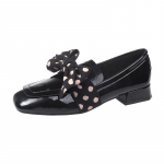 est Atvykimas Pavasaris Kvadratinis Odiniai Batai Siurbliai Sekli Prabangus Lankas Storas Kulnas Loafers Vidurinės burnos Vienviečiai Batai Moteri&scaron;ki Vasara