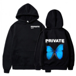 Privatus Butterfly Explosion Unisex Moterų madingi megztiniai Megztiniai žiemai, &scaron;iltas negabaritinis sportinis kostiumas Madingas juodas gatvės aprangos džemperis XL