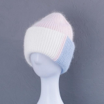 2022 m. Triu&scaron;io Kailio Žieminė Skrybėlė Moterims Pupytės Mink&scaron;tos &Scaron;iltos Pūkuotos Pinkycolor Angoros Megztos Skrybėlės Skullies Pupelės skirtos 56cm-60cm