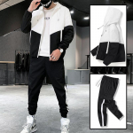 Hip-hop kostiumas Vyri&scaron;kas Sportiniai kostiumai Sportinis kostiumas Vyri&scaron;kas Sportinis Kostiumas Vyri&scaron;ki komplektai Kelnių užtrauktuku ki&scaron;enės Vir&scaron;utiniai drabužiai 2 vnt Striukės ir kelnių komplektai
