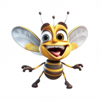 &bdquo;Happy Bee&ldquo; lipdukas ant automobilio vinilo lipduko vandeniui atsparių dekoravimo automobilių lipdukų C-15cm-Longest Side