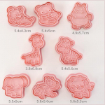 8 vnt./rinkinys Sausainių formelės 3D animacinis filmas Paspaudžiamas kalėdinis sausainių dervos formos sausainis virtuvės kepimo te&scaron;los kepimo įrankis Christmas Day