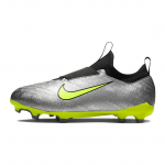 Nike Zoom Mercurial Vapor 15 Academy MG GS 25-ojo jubiliejaus pakuotės vaiki&scaron;ki sportbačiai Sidabrinis metalikas-Sidabrinis juodas FJ2040-060 27