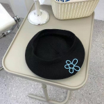 Vintažinė japoni&scaron;ka megzta gėlių beretė kepurė moterims rudens žiemos pieno &scaron;ilko kvėpuojanti tapytoja moliūgų kepurės kupolinės kepuraitės kepuraitės stiliaus 56-58cm žalia