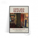 Edvardo Hopperio parodos plakatas, ryto saulės meno spaudiniai, &bdquo;Nighthawks&ldquo; sienos paveikslas, &scaron;iuolaikinio Amerikos gyvenimo kra&scaron;tovaizdžio menas be rėmelio 21*30cm