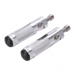 2 vnt. Aliuminio Universalūs Motociklų Sulankstomi Kojų Atramos Kojų Padėklai Pedalai juoda