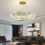 Svetainės sietyno ap&scaron;vietimas &Scaron;iuolaikinis akrilo ginkmedžio pakabinamas &scaron;viestuvas LED sietynas valgomojo &scaron;viestuvui Diameter 60cm