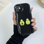 Samsung Galaxy A25, skirtas iPhone 15 Xiaomi Poco X6 Pro Redmi 12c Huawei Honor 90 telefono dėklai NY8 Delicious Avocado art i&scaron;skirtinis kreminio ra&scaron;to mink&scaron;tas dėklas Redmi Note 11T Pro Plus juoda