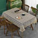 Staltiesė, smėlio spalvos, siuvinėta staltiesė, romanti&scaron;ka, nėrinių, tu&scaron;čiavidurė, permatoma, rožinė, stiklo siūlų, kavos staltiesė 60X60cm Square