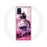 Coque Samsung Galaxy A21S Formule 1 Sergio P&eacute;rez Pilote de F1 Rose